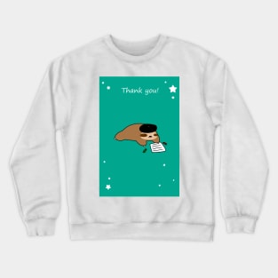 Thank You - Beatnik Sloth Crewneck Sweatshirt